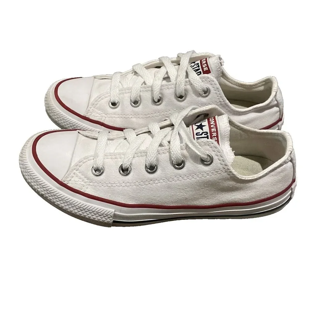Converse Chuck Taylor All Star White Low Top Sneakers Kids Youth Unisex Size 1